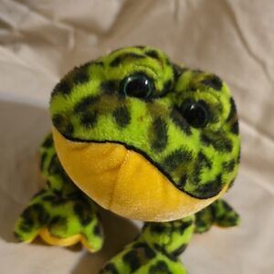 GANZ Webkinz Bullfrog Green and Yellow Plush